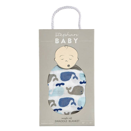 Swaddle Blanket-Bam Whale