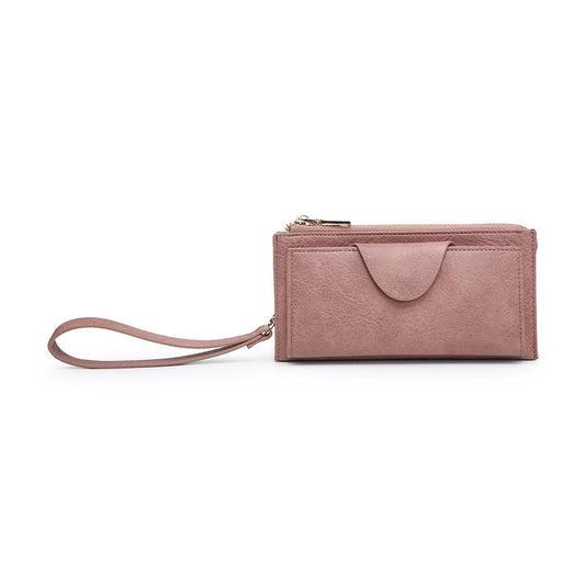 Kyla RFID Wallet w/ Snap Closure-Dark Rose