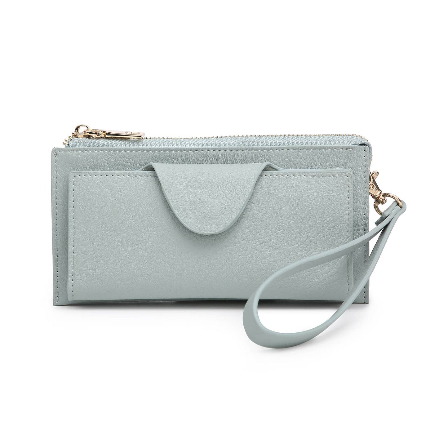 Kyla RFID Wallet w/ Snap Closure- Pale Blue