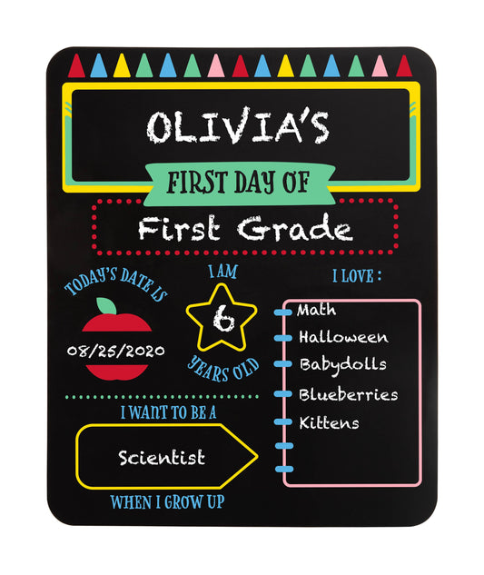 First and Last Day of School Reversible Chalkboard