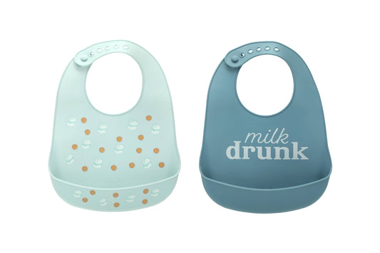 Silicone Bib Set, Milk Drunk