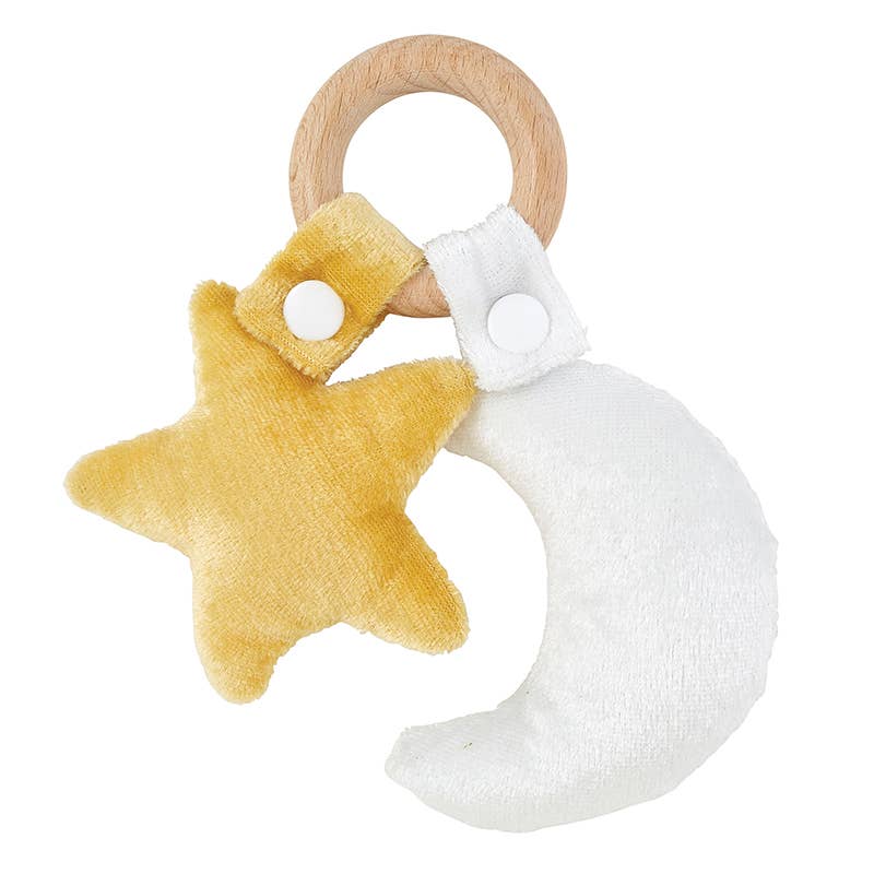 Star Moon Wood Teether Toy