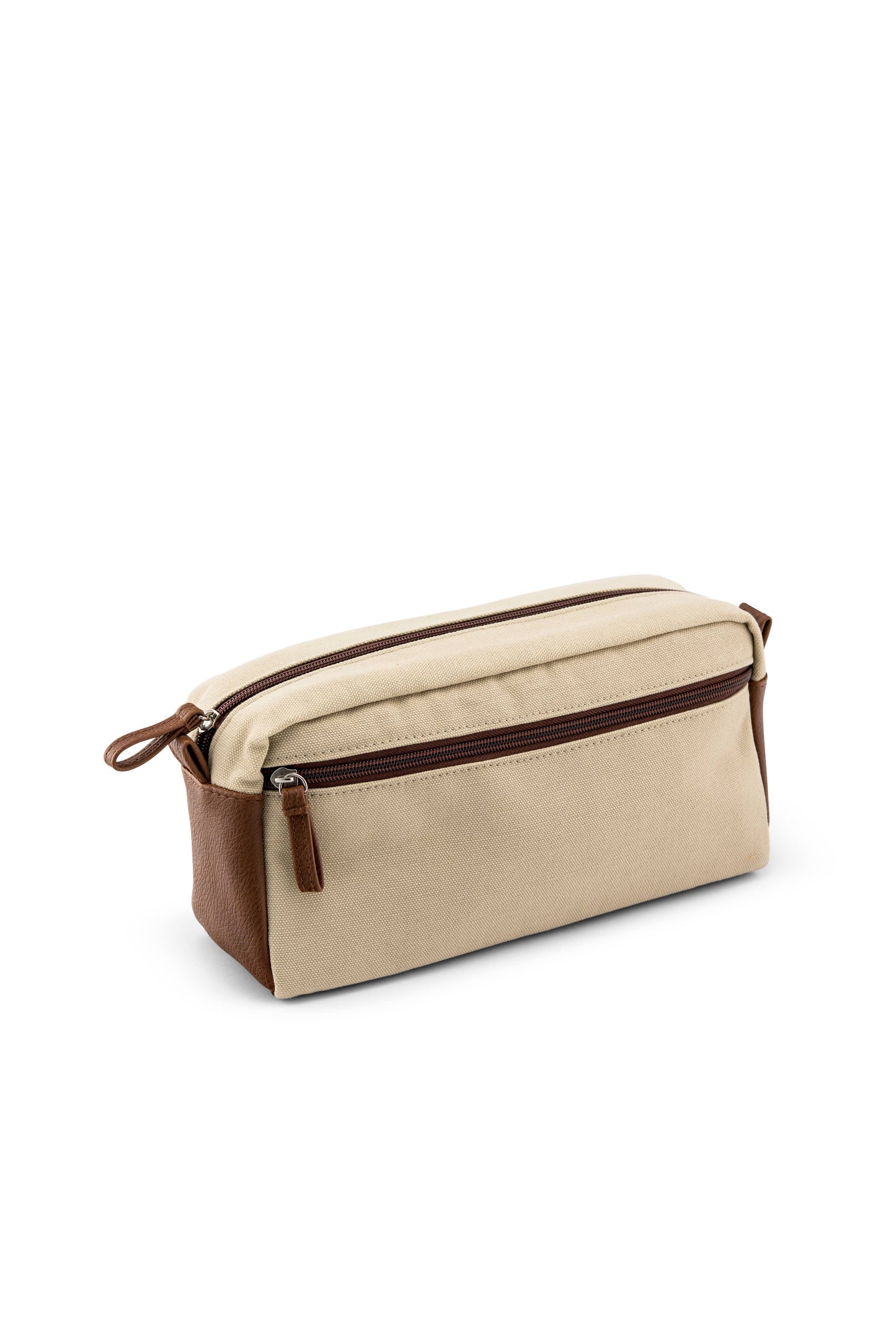 Men’s Dual Compartment Travel Toiletry Bag - Light Brown Can